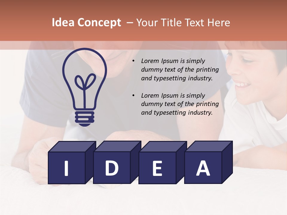 Caucasian Natural Grandfather PowerPoint Template