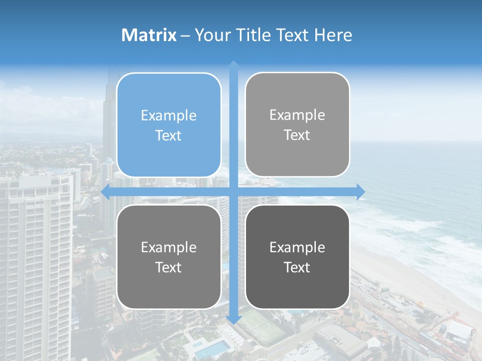 Blue Downtown Center PowerPoint Template