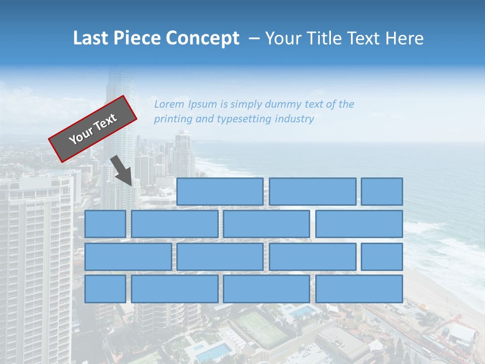 Blue Downtown Center PowerPoint Template