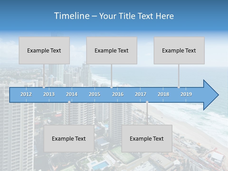 Blue Downtown Center PowerPoint Template