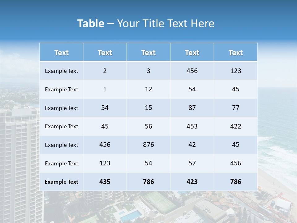 Blue Downtown Center PowerPoint Template