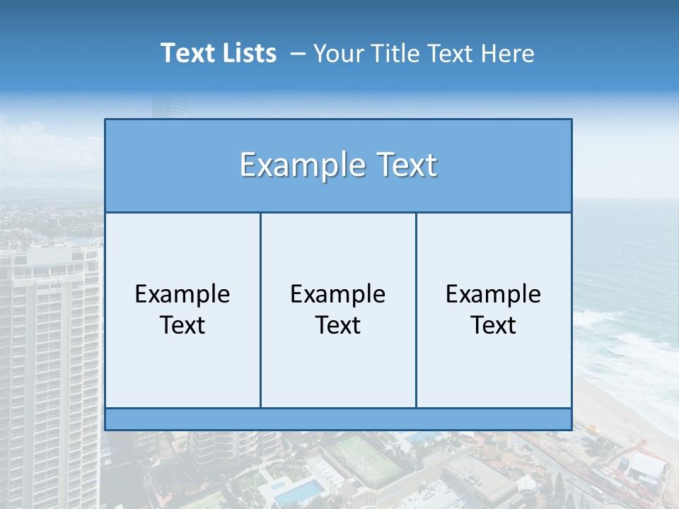 Blue Downtown Center PowerPoint Template