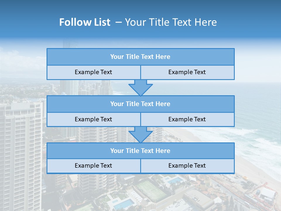 Blue Downtown Center PowerPoint Template