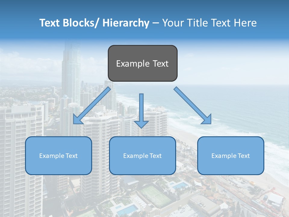 Blue Downtown Center PowerPoint Template