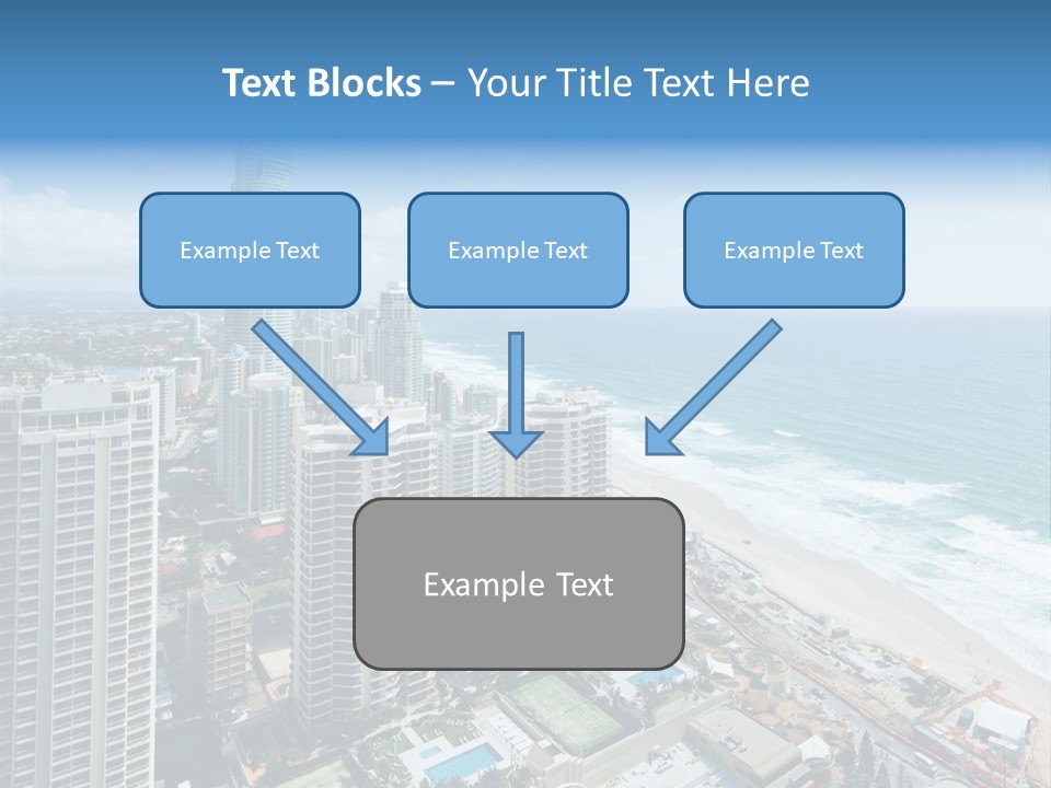 Blue Downtown Center PowerPoint Template