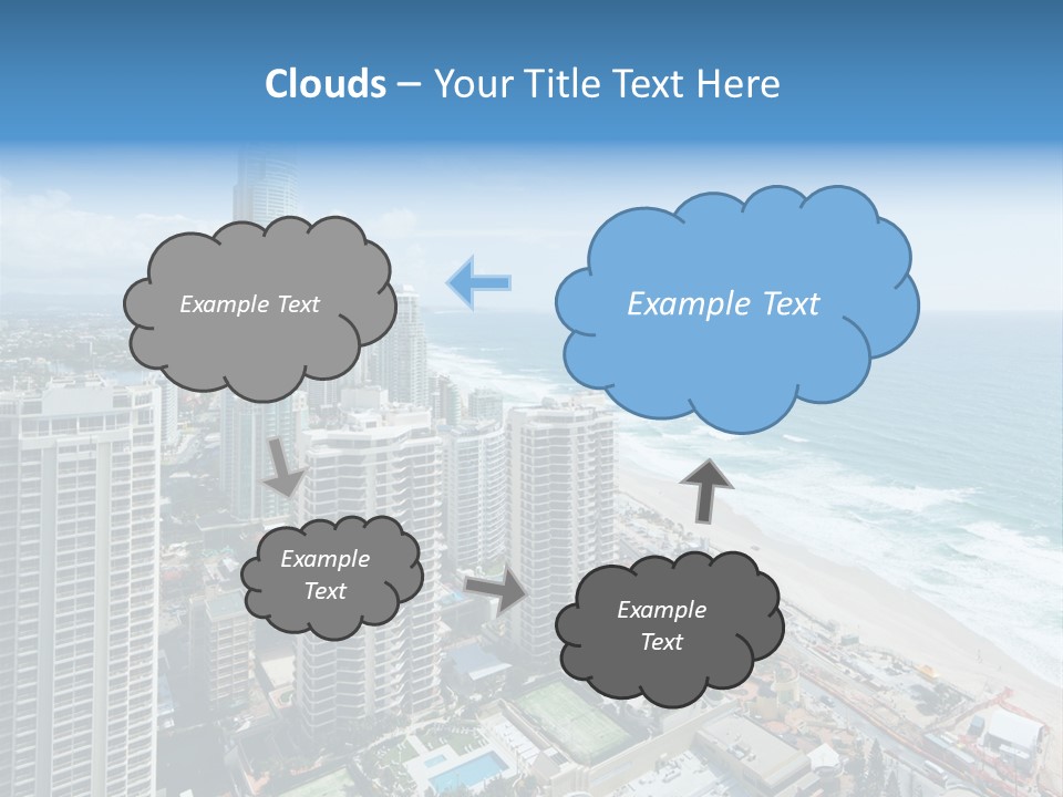 Blue Downtown Center PowerPoint Template