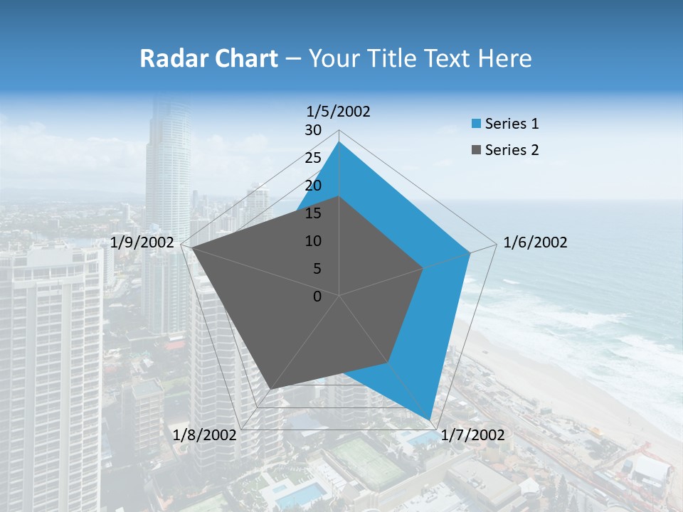 Blue Downtown Center PowerPoint Template