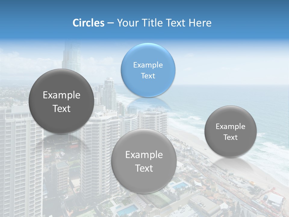 Blue Downtown Center PowerPoint Template