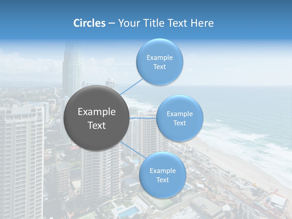 Blue Downtown Center PowerPoint Template