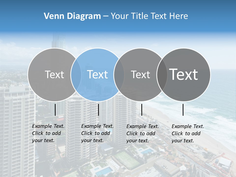 Blue Downtown Center PowerPoint Template