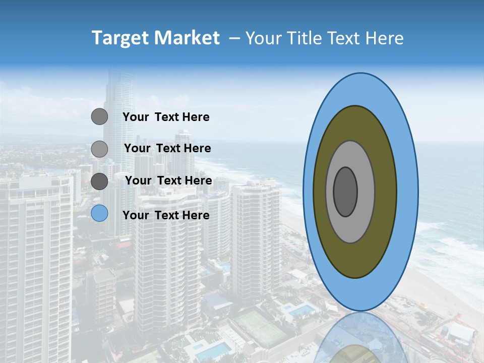 Blue Downtown Center PowerPoint Template