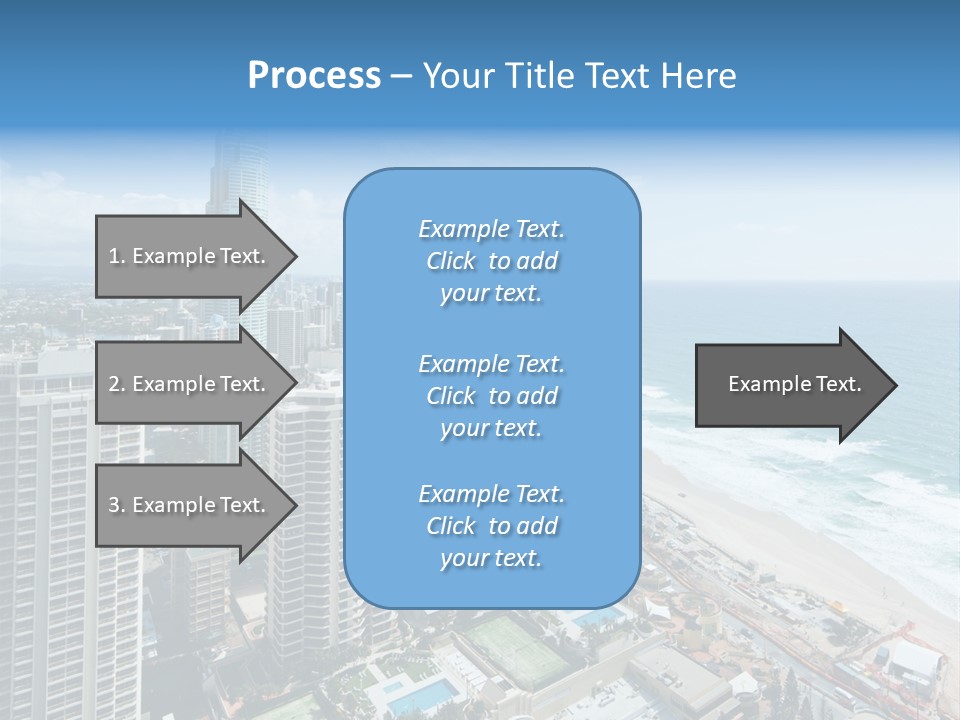 Blue Downtown Center PowerPoint Template