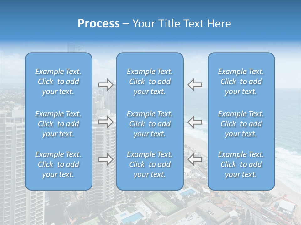 Blue Downtown Center PowerPoint Template