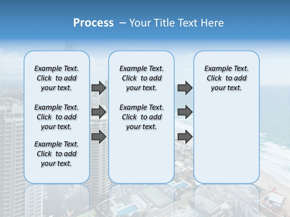 Blue Downtown Center PowerPoint Template