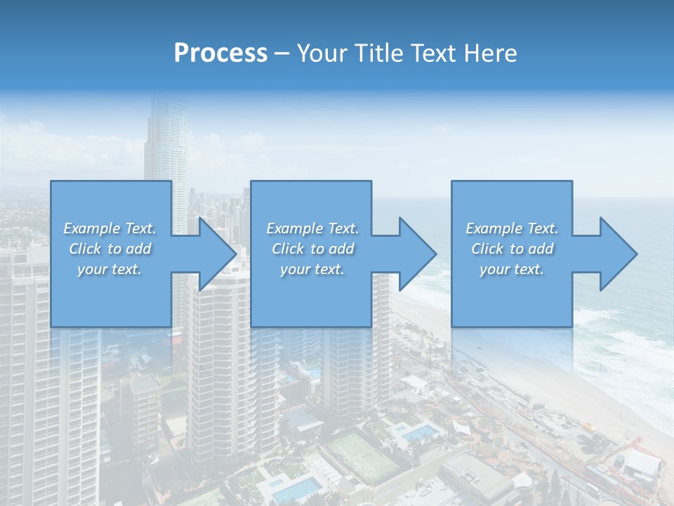 Blue Downtown Center PowerPoint Template