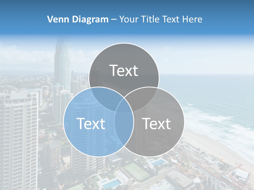 Blue Downtown Center PowerPoint Template