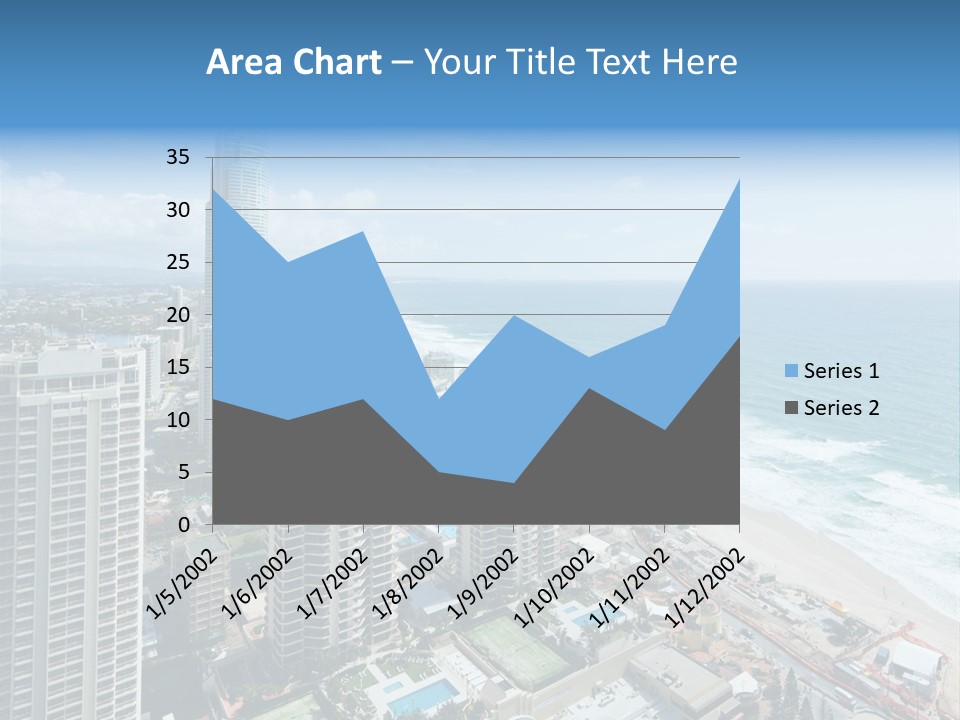 Blue Downtown Center PowerPoint Template