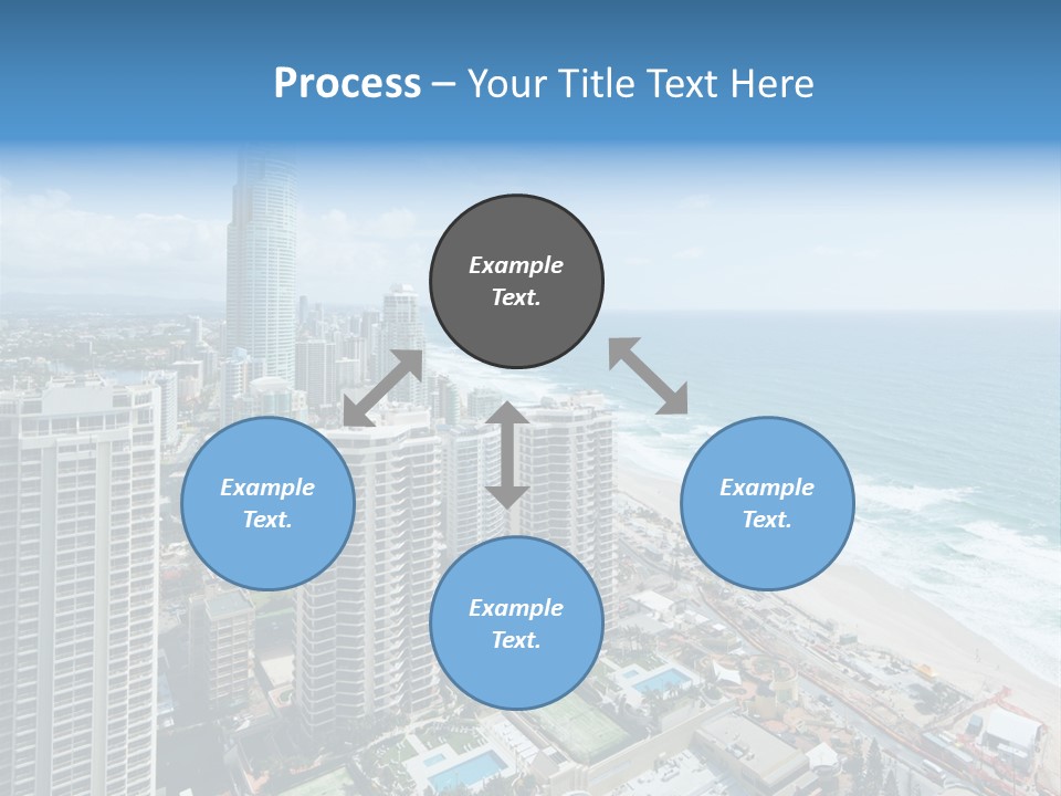 Blue Downtown Center PowerPoint Template