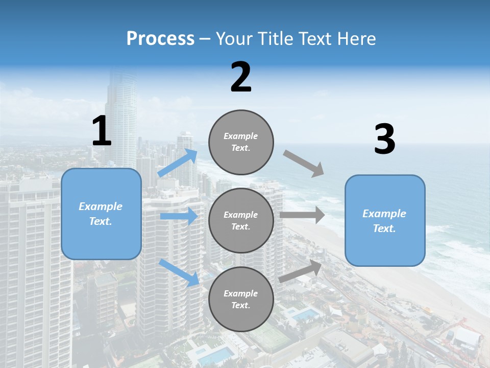 Blue Downtown Center PowerPoint Template