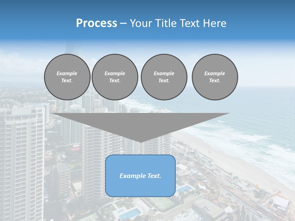 Blue Downtown Center PowerPoint Template