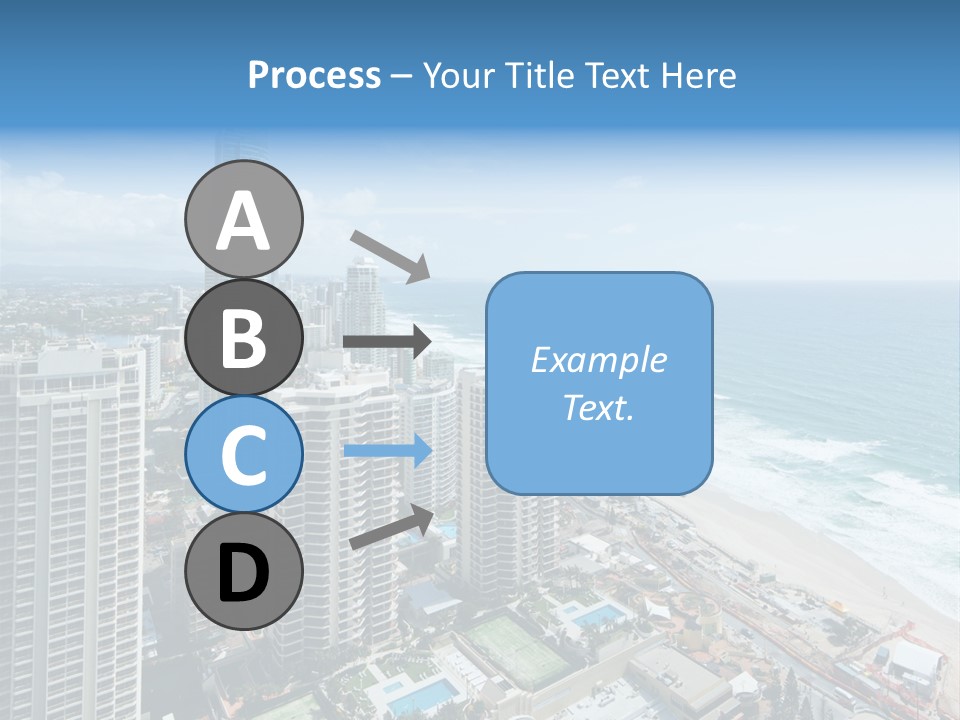 Blue Downtown Center PowerPoint Template
