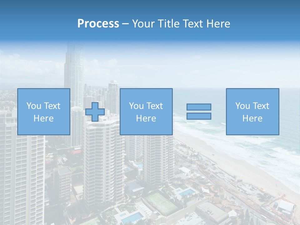 Blue Downtown Center PowerPoint Template