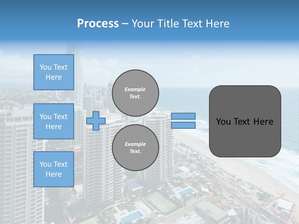 Blue Downtown Center PowerPoint Template