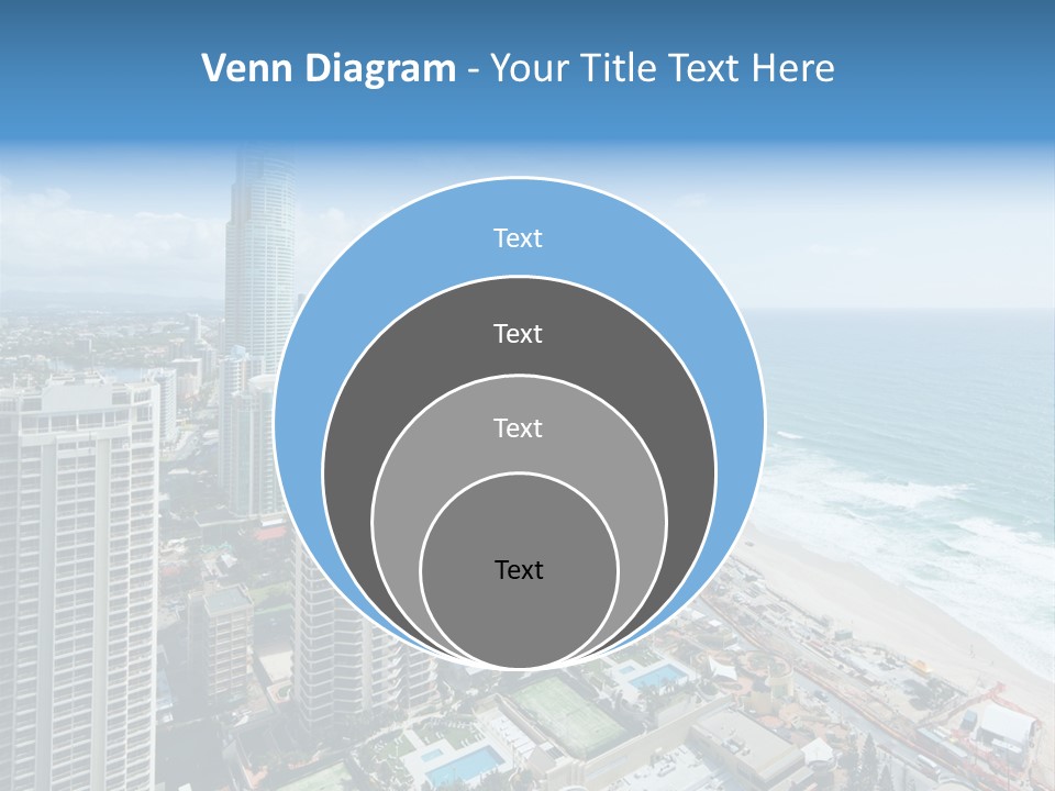 Blue Downtown Center PowerPoint Template
