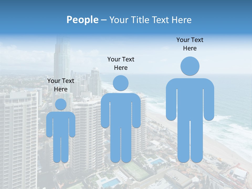 Blue Downtown Center PowerPoint Template