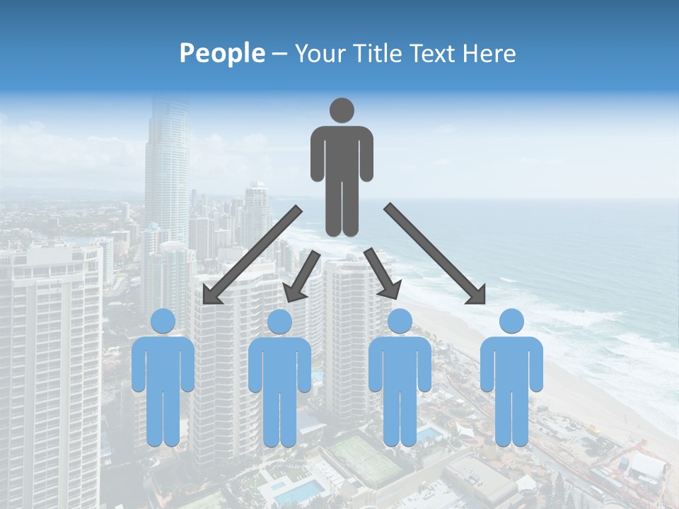 Blue Downtown Center PowerPoint Template