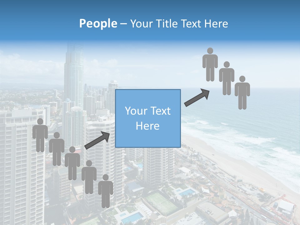 Blue Downtown Center PowerPoint Template