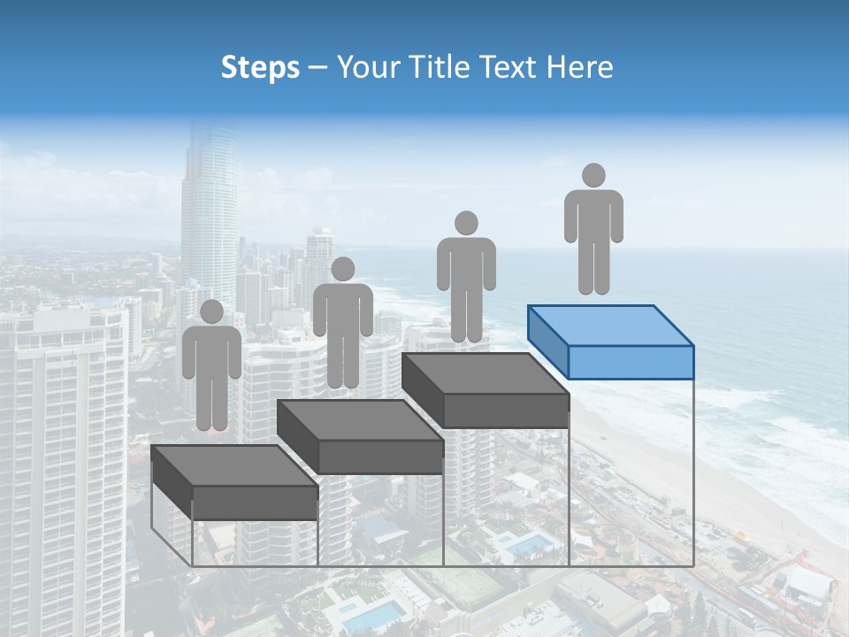 Blue Downtown Center PowerPoint Template