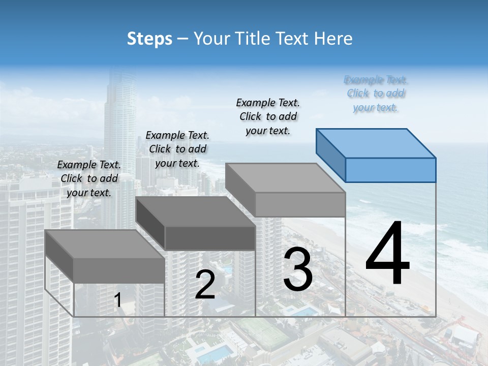 Blue Downtown Center PowerPoint Template