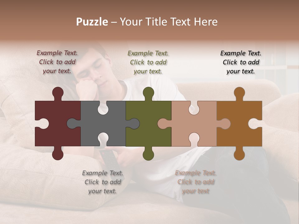 Man Channels Television PowerPoint Template