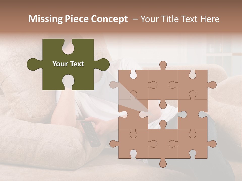 Man Channels Television PowerPoint Template