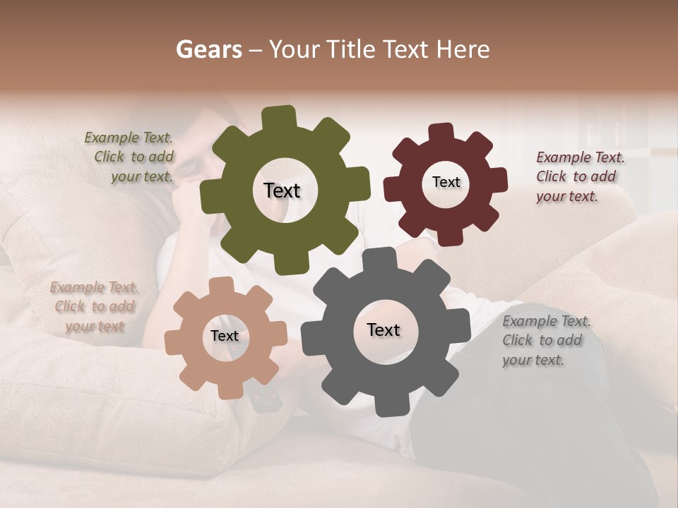 Man Channels Television PowerPoint Template