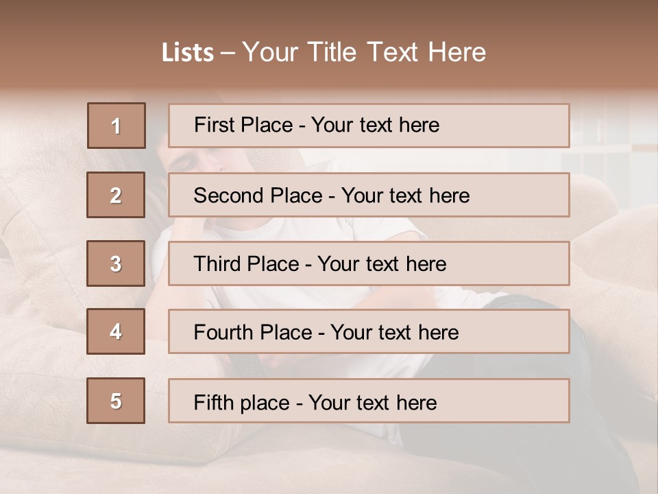 Man Channels Television PowerPoint Template