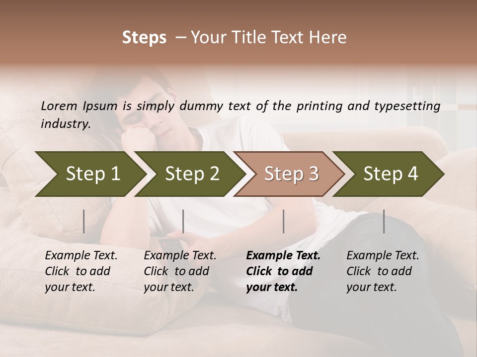Man Channels Television PowerPoint Template