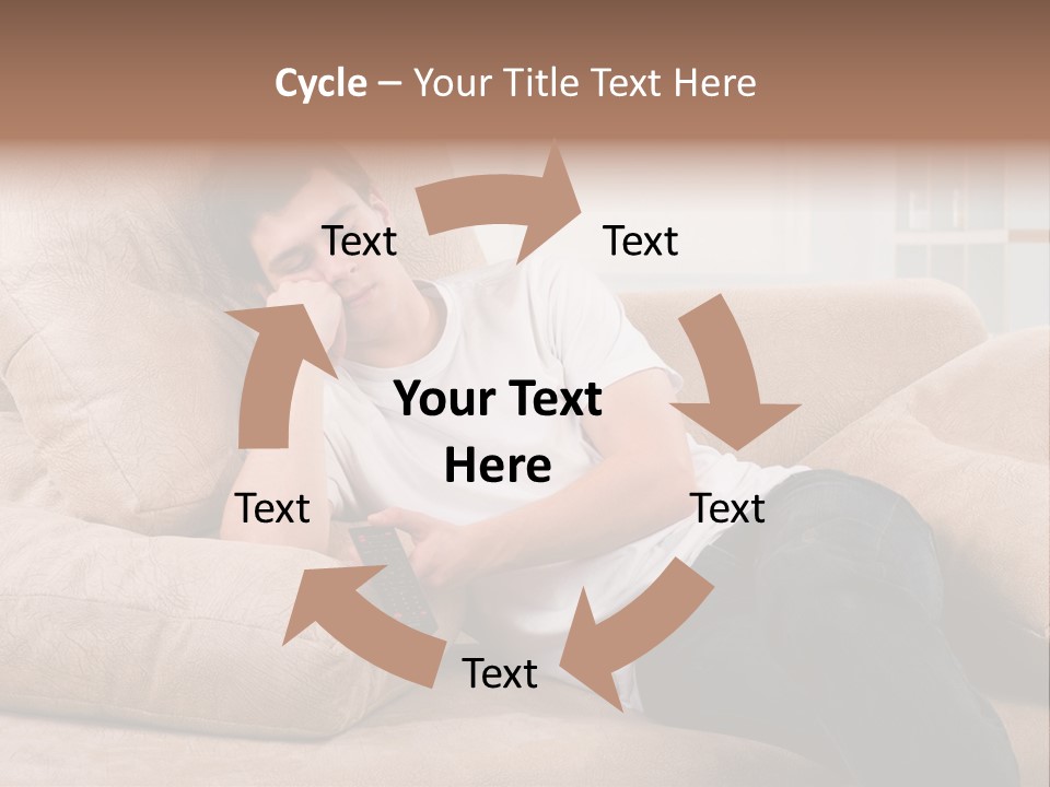 Man Channels Television PowerPoint Template