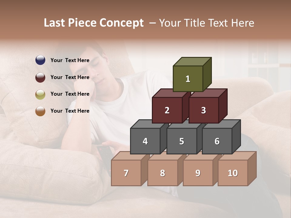 Man Channels Television PowerPoint Template