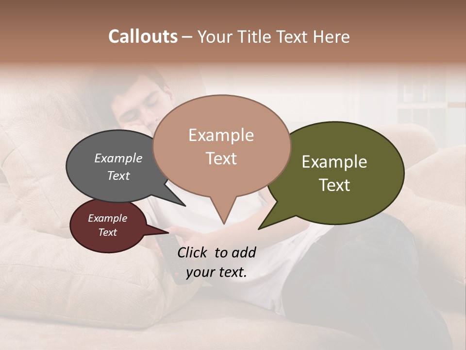 Man Channels Television PowerPoint Template