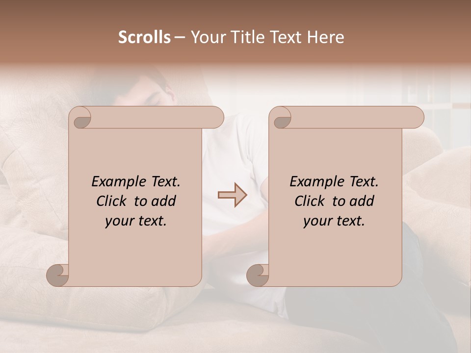 Man Channels Television PowerPoint Template
