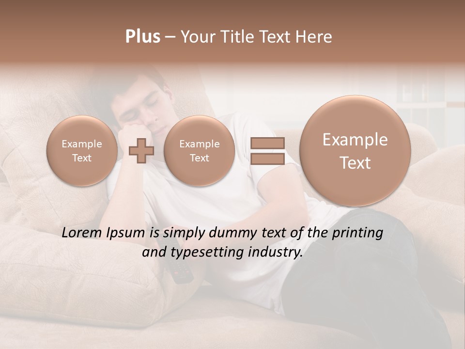 Man Channels Television PowerPoint Template