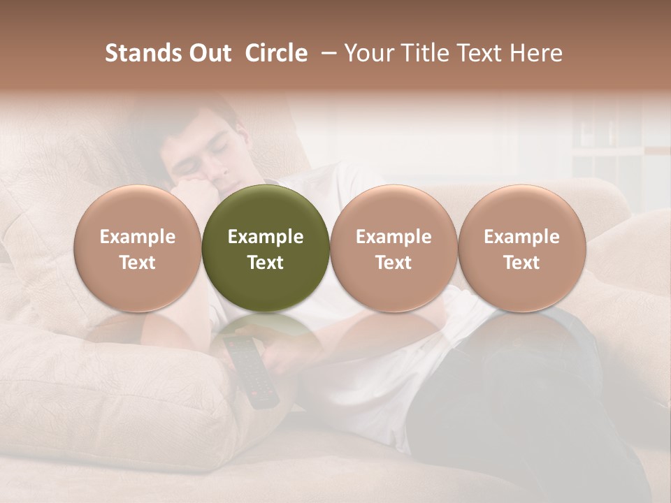 Man Channels Television PowerPoint Template