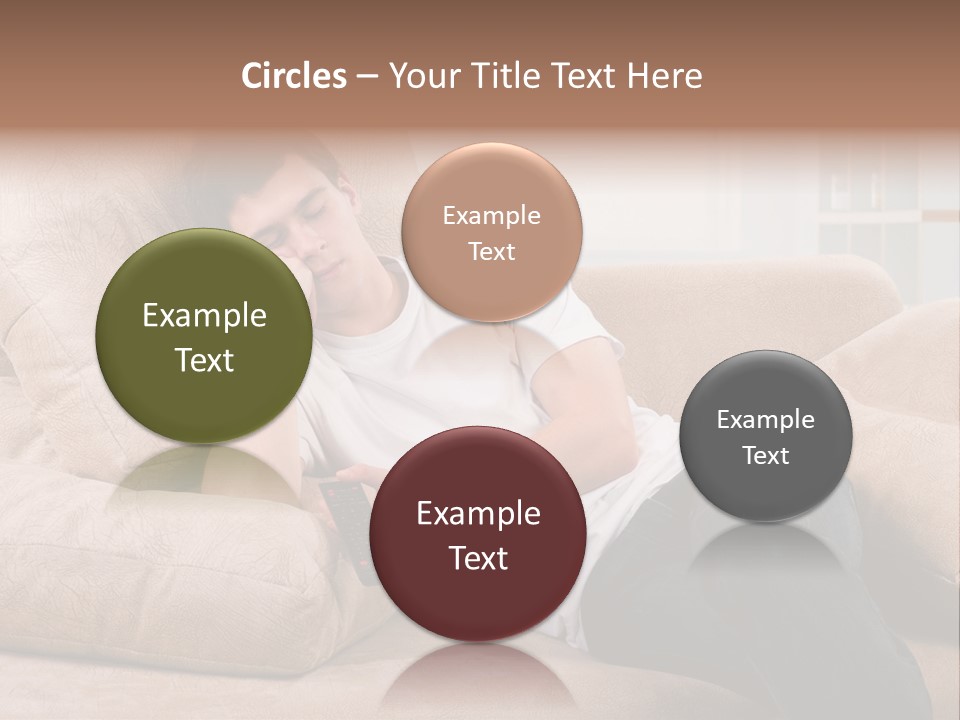 Man Channels Television PowerPoint Template