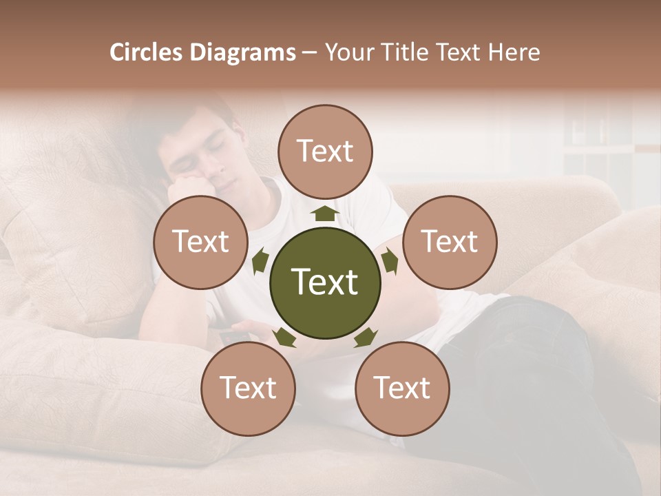 Man Channels Television PowerPoint Template