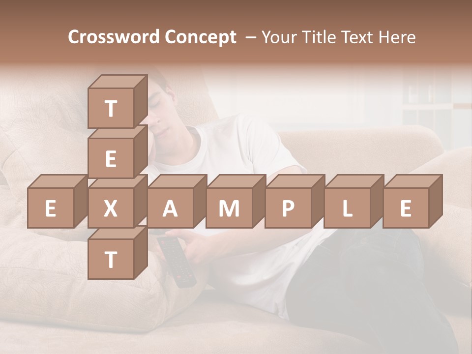 Man Channels Television PowerPoint Template