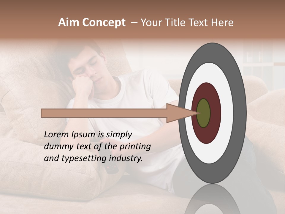 Man Channels Television PowerPoint Template