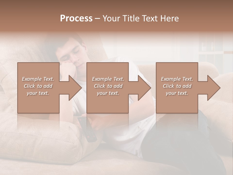 Man Channels Television PowerPoint Template