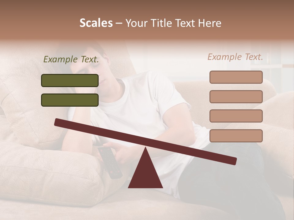 Man Channels Television PowerPoint Template